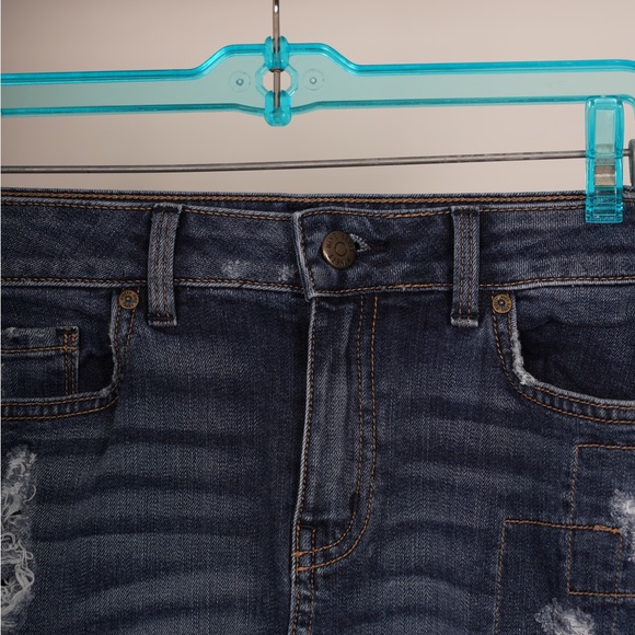 Level 99 Distressed Denim Mini Skirt - Picture 7 of 8